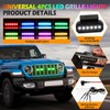4PCS LED RGB Grille Lights, Universal Clip-On Front Grill Lights