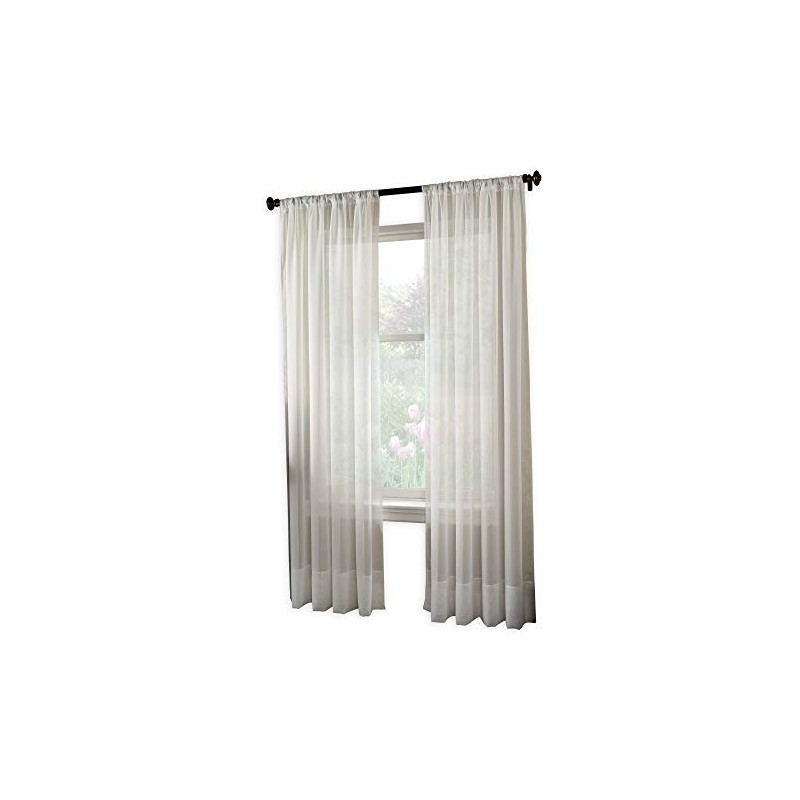 Curtainworks Soho Voile Curtain Panel, 144", Winter White