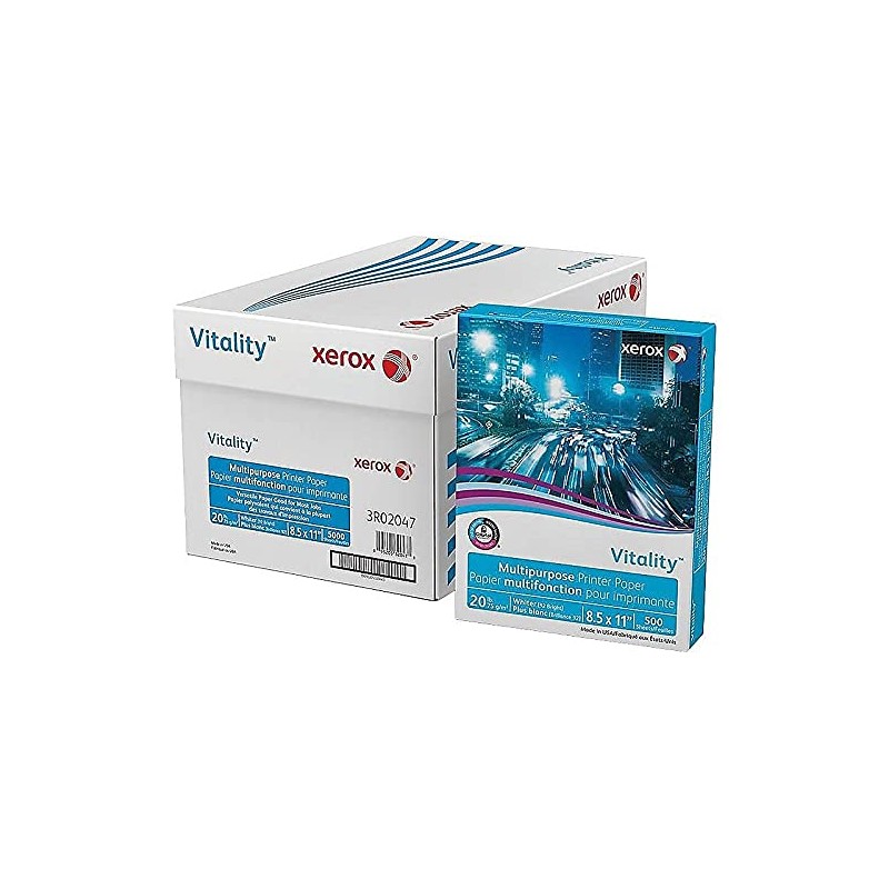 Xerox 3R02047 Vitality Multipurpose Printer Paper, 8 1/2 x 11,
