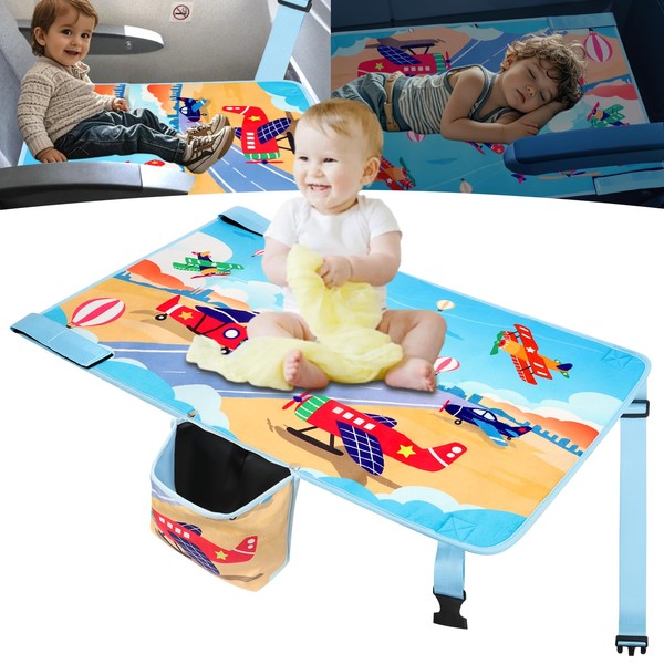 UNTREE Toddler Airplane Bed, Portable Kids Travel Essentials, Soft Airplane