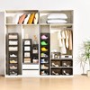 Amllas New Gray 8 Pack Shoe Boxes Stackable, Large Shoe