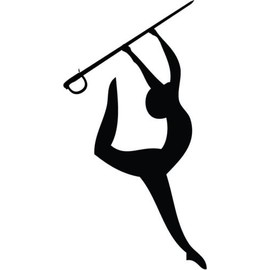 Ranger Products Sabre Twirler Color Guard Car Decal Window Sticker (White Color Decal) - Die Cut Decal Bumper Sticker for Windows, Cars, Trucks, Laptops, Etc.