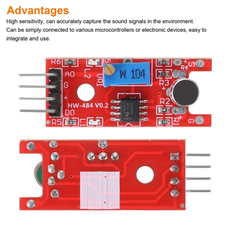 MECCANIXITY 2 Pcs Microphone Sound Sensor KY-038 Voice Detection Module