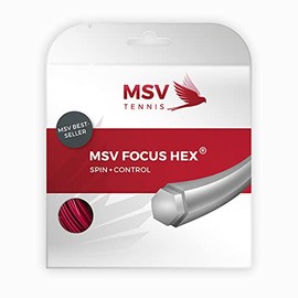 Mauve Sports MSV Focus Hex 123 Red Tennis String (Red)