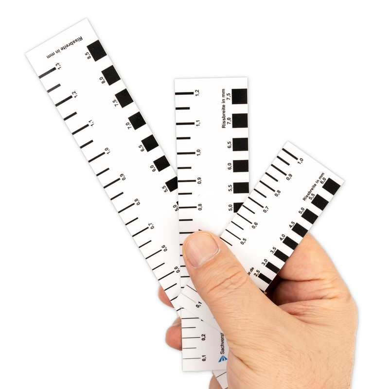 Sachverständigen-Accessoires® Crack Monitor as [Practical Tear Card] Set of 2