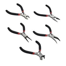 COHEALI Jewelry Plier Set 5pcs Mini Pliers Beading Pliers for DIY Crafts Comfortable and Durable
