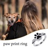 AXOMY Pet Urn Ring for Ashes 925 Sterling Silver Dog