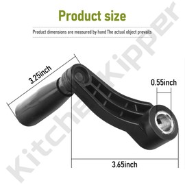 10601009A1 514007742 Drill Press Crank Handle Compatible with Sears Craftsman and Most 9/16" (14mm) Machine Shaft Handle 360° Free Rotation (6" swing diameter)