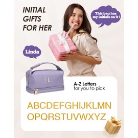 Vogewood Wedding Gifts - Makeup Bag for Women Bridesmaid Engagement Travel Toiletry Pouch for Purse Bridal Shower Gifts