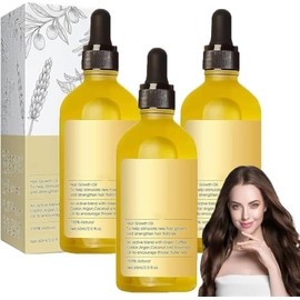Aceite capilar natural de romero orgnico. Favorece el crecimiento del cabello, reduce la cada y protege la salud del cuero cabelludo (3pcs)           