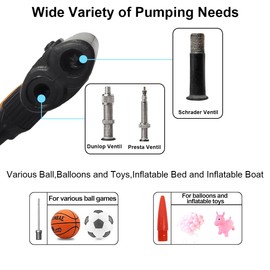 Ruayia Bicycle Pump Duplex Metallic All Valves for AV/DV/SV, Air Pump Bicycle Pump Air Floor Pump Suitable for MTB Trekking Bikes Children's Bikes Balls - Duplex