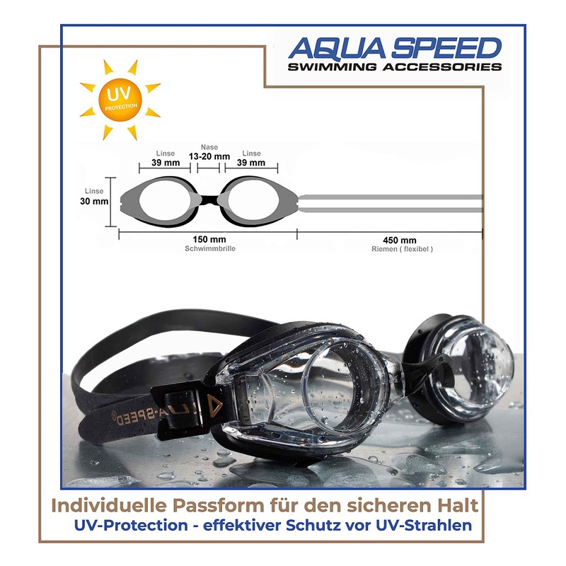 Aqua Speed® Lumina Swimming goggle (optical lenses to correct short-sightedness;