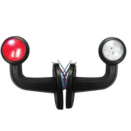 2X LEDSide Marker Lights Elbow Rubber Outline Rear Trailer Truck Lorry 12/24v