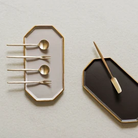 Notdam [Department Store Gift Packaging] Organic Western Teaspoon Teafork 4P Set / 놋담 [백화점 선물포장] 유기 양식 티스푼 티포크 4P세트