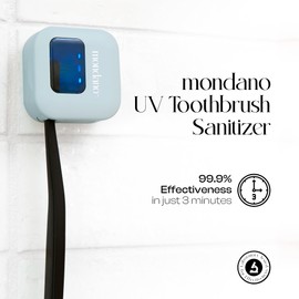 Mondano UV-C Toothbrush Sanitizer and Holder, Toothbrush Case - Manual/Electric Toothbrush Cover for Any Toothbrush Head - Rechargeable Toothbrush Travel Case, Tooth Brush Cover Cap for Home