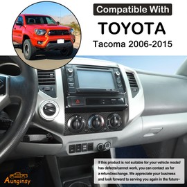 Aunginsy Central Air Conditioning Control Switch Rotary Panel Trim Cover Compatible with Toyota Tacoma 2006-2015 Center Console Air Conditioning Adjustable Switch Panel Decorative Frame Accessories