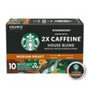 Starbucks K-Cup Coffee Pods, Medium Roast Coffee With 2X Caffeine