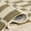 Rugs USA Kia Checkerboard Wool Area Rug, 6x9, Olive