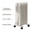 Portable Oil Filled Radiator Space Heater, 1500W, 7-Fin, 3 Heat