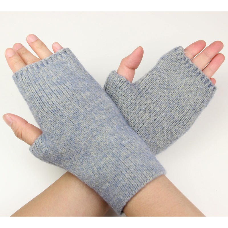 Ever Bloom Classic Knitted Gloves Women's Fingerless, Warm Half Finger