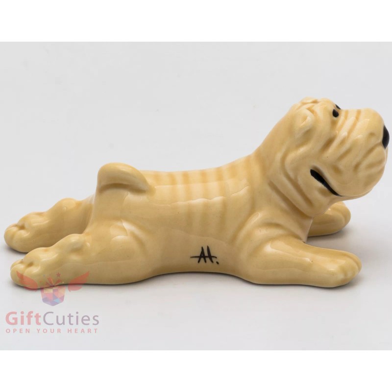 Porcelain Figurine of the Shar Pei Dog