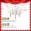 meioro Christmas Day Tablecloth, Snowflake, Santa Claus Rectangle Table Linen,