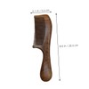 Healvian Wooden Hair Comb with Round Handle Durable Smooth Comb