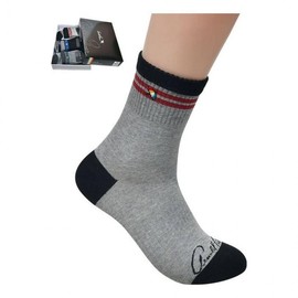 Mokringgle Gentleman's Striped Casual Mid-Calf Socks with Cute Accent 5 Pairs, Random Selection - 26cm