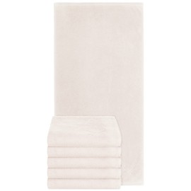 Sansibar Guest Towel with Embroidered Sabre Logo Set Hand Towel Flannel 100% Cotton 30 x 50 cm (Set of 6, Sand)