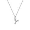Philip Jones Pave Initial Letter Y Necklace with Austrian Crystals