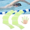 Swimming Finger Webbed Gloves, Swim Palm Finger Gloves Foldable Elastic