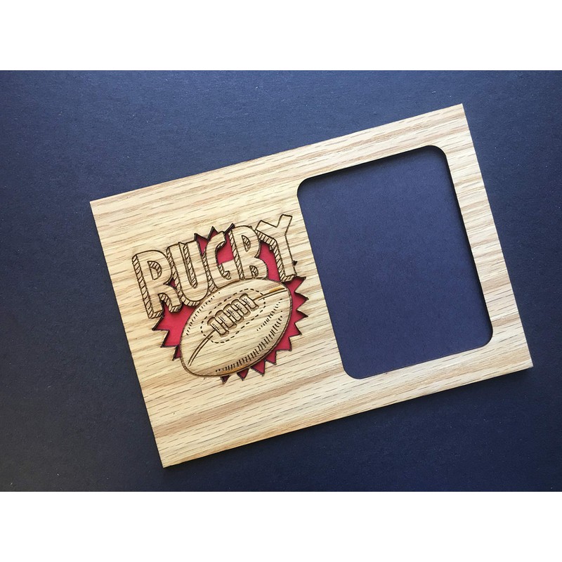 Rugby Picture Frame - 5x7 Frame Holds 3x4 Photo