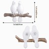 QUMENEY Resin Bird Hook Creative Wall Hook Vintage 2 Birds