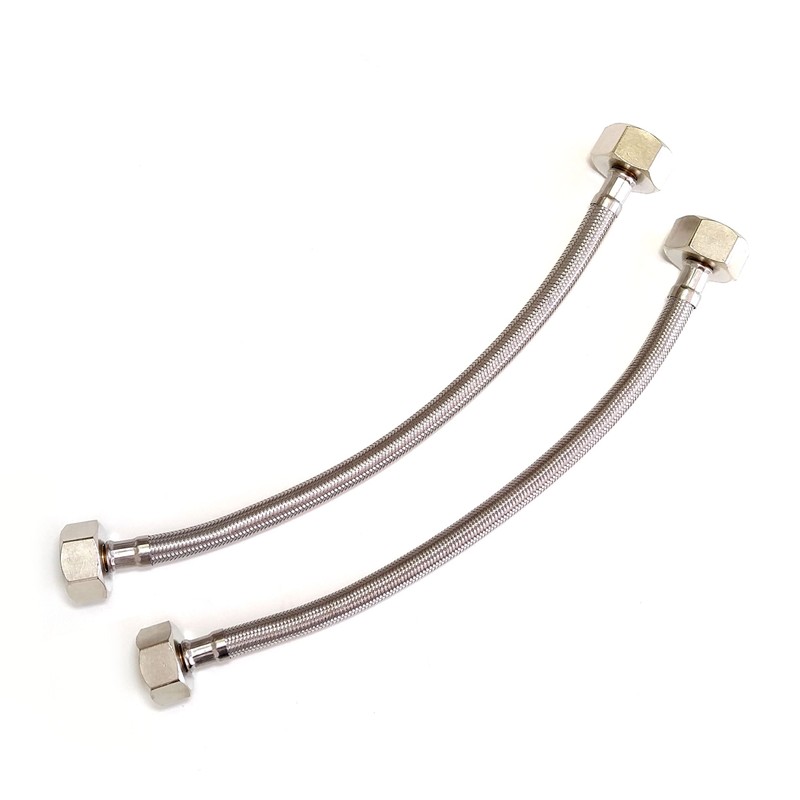 Pair of 1/2" x 1/2" BSP (900mm) Flexible Connectors |