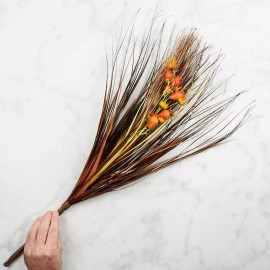 Factory Direct Craft Set of 4 Autumn Artificial Dried Grass Floral 30" Bushes