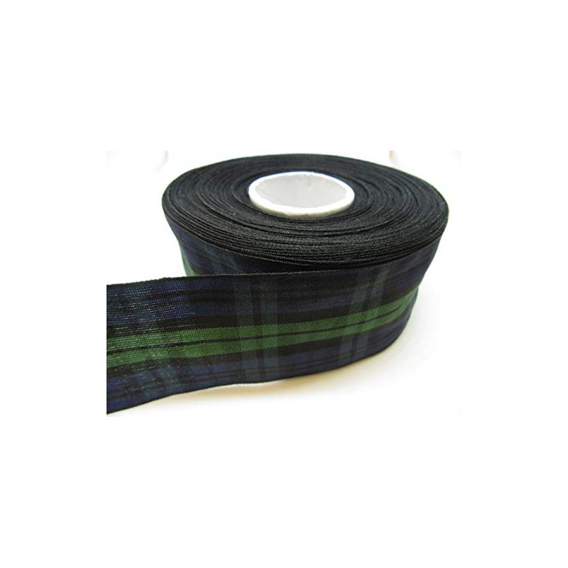 1 Roll of 38mm x 25 metres Tartan Ribbon Navy