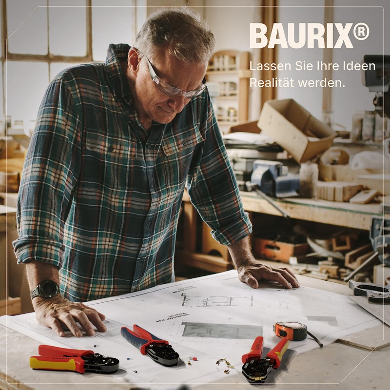BAURIX® Crimping Pliers, Crimping Pliers for 0.50–2.50 mm² Connectors, Single