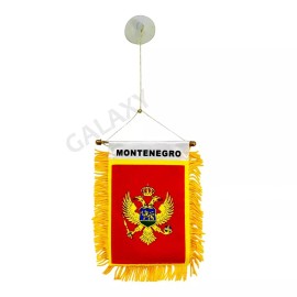Montenegro Flag Mini Banner / Double Sided Mini Montenegro Car Window Flag
