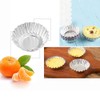 NNon-Stick Egg Tart Molds, Carbon Steel Mini Baking Cup, Reusable