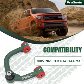 Front Upper Control Arms for 2005-2023 Toyota Tacoma, 2-4" Lift Suspension Tubular Arms with Ball Joint, Replacement OEM Factory Suspension Arms, Matte Green