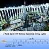 YEGUO Battery Operated String Lights, 2 Pack Each 33ft 100