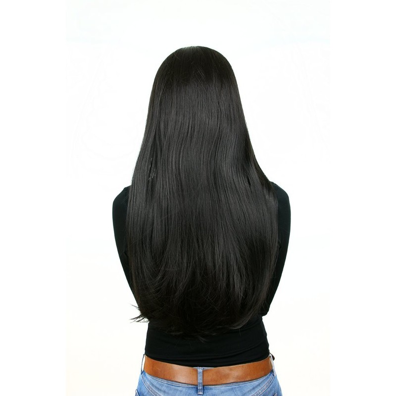 Prettyland Long Wig Straight Fringe Straight Hair Orange / Brown