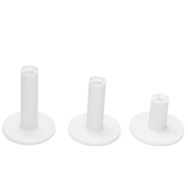 LeFeng Sports Golf Rubber Tees Holder Set, Mixed Size Durable and Hight Elastic Driving Range Tees, Colorful Golf Tees for Golf Practice Mat(3Pcs White Golf Tees)