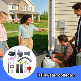Recolector de Agua de Lluvia para Bajantes de 70-110mm Kit Desviador para Canaletas
