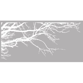 Innovative Stencils 1130 100 mwhite Tree Top Branches Wall Decal Vinyl Sticker, 100-Inch x 44-Inch, White