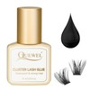 QUEWEL Eyelash Cluster Glue 10 ml, Black Cluster Lashes Glue