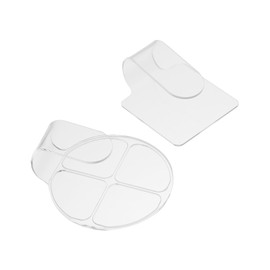COHEALI 2pcs Handheld Acrylic Makeup Mixing Trays Set Cosmetic Mixing Plate for Makeup Art Tool Ergonomic Design for Easy Use and Cleanliness for Nail Art and Beauty Applications