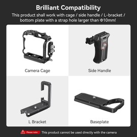 SMALLRIG Camera Cage Correa de Muñeca, Correa de Mano con Diseño Rápido Ajustable y Desmontable Agarre Seguro - 3848