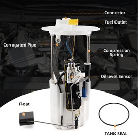 DIRBOERF Electric Fuel Pump Module Assembly with Sending Unit Compatible For Infiniti G25 2011-2012 G37 2008-2013 M35 2009-2010 M45 2008-2010 Q40 2015 Q60 2014-2015 Replaces E8928M SP8928M
