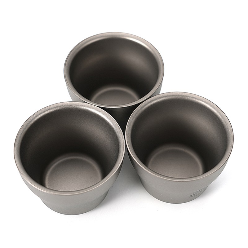 Titanium Tea Pot Cups Set Outdoor Camping Tea Service Lightweight